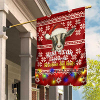 Just A Girl Who Loves Christmas And Goats Ugly Christma Garden Flag Funny Xmas Holiday Patterns - Wonder Print Shop