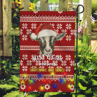 Just A Girl Who Loves Christmas And Goats Ugly Christma Garden Flag Funny Xmas Holiday Patterns - Wonder Print Shop