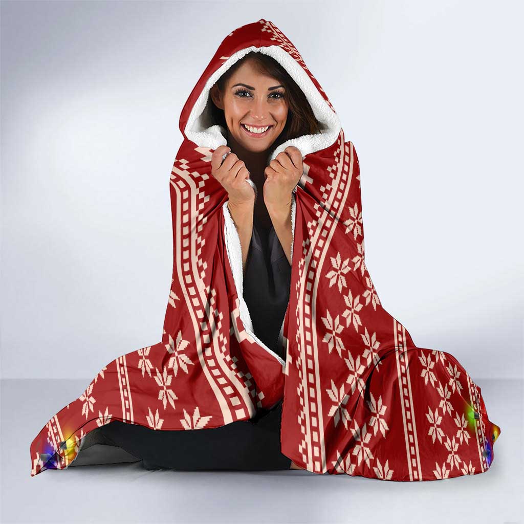Just A Girl Who Loves Christmas And Goats Ugly Christma Hooded Blanket Funny Xmas Holiday Patterns - Wonder Print Shop