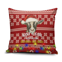 Just A Girl Who Loves Christmas And Goats Ugly Christma Pillow Cover Funny Xmas Holiday Patterns - Wonder Print Shop