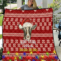 Just A Girl Who Loves Christmas And Goats Ugly Christma Quilt Funny Xmas Holiday Patterns - Wonder Print Shop