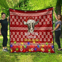 Just A Girl Who Loves Christmas And Goats Ugly Christma Quilt Funny Xmas Holiday Patterns - Wonder Print Shop