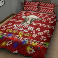 Just A Girl Who Loves Christmas And Goats Ugly Christma Quilt Bed Set Funny Xmas Holiday Patterns - Wonder Print Shop