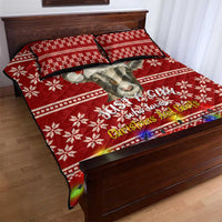 Just A Girl Who Loves Christmas And Goats Ugly Christma Quilt Bed Set Funny Xmas Holiday Patterns - Wonder Print Shop