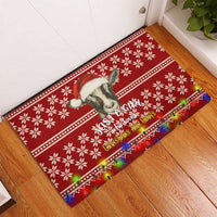 Just A Girl Who Loves Christmas And Goats Ugly Christma Rubber Doormat Funny Xmas Holiday Patterns - Wonder Print Shop