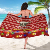 Just A Girl Who Loves Christmas And Goats Ugly Christma Sarong Funny Xmas Holiday Patterns - Wonder Print Shop