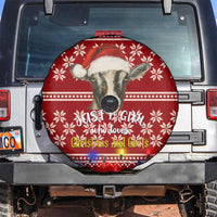 Just A Girl Who Loves Christmas And Goats Ugly Christma Spare Tire Cover Funny Xmas Holiday Patterns - Wonder Print Shop
