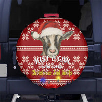 Just A Girl Who Loves Christmas And Goats Ugly Christma Spare Tire Cover Funny Xmas Holiday Patterns - Wonder Print Shop