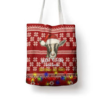 Just A Girl Who Loves Christmas And Goats Ugly Christma Tote Bag Funny Xmas Holiday Patterns - Wonder Print Shop