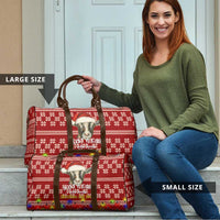 Just A Girl Who Loves Christmas And Goats Ugly Christma Travel Bag Funny Xmas Holiday Patterns - Wonder Print Shop