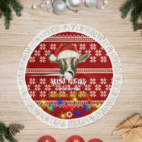Just A Girl Who Loves Christmas And Goats Ugly Christma Tree Skirt Funny Xmas Holiday Patterns - Wonder Print Shop