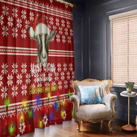 Just A Girl Who Loves Christmas And Goats Ugly Christma Window Curtain Funny Xmas Holiday Patterns - Wonder Print Shop