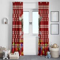 Just A Girl Who Loves Christmas And Goats Ugly Christma Window Curtain Funny Xmas Holiday Patterns - Wonder Print Shop