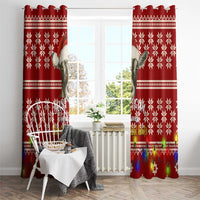 Just A Girl Who Loves Christmas And Goats Ugly Christma Window Curtain Funny Xmas Holiday Patterns - Wonder Print Shop