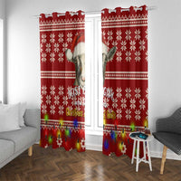Just A Girl Who Loves Christmas And Goats Ugly Christma Window Curtain Funny Xmas Holiday Patterns - Wonder Print Shop