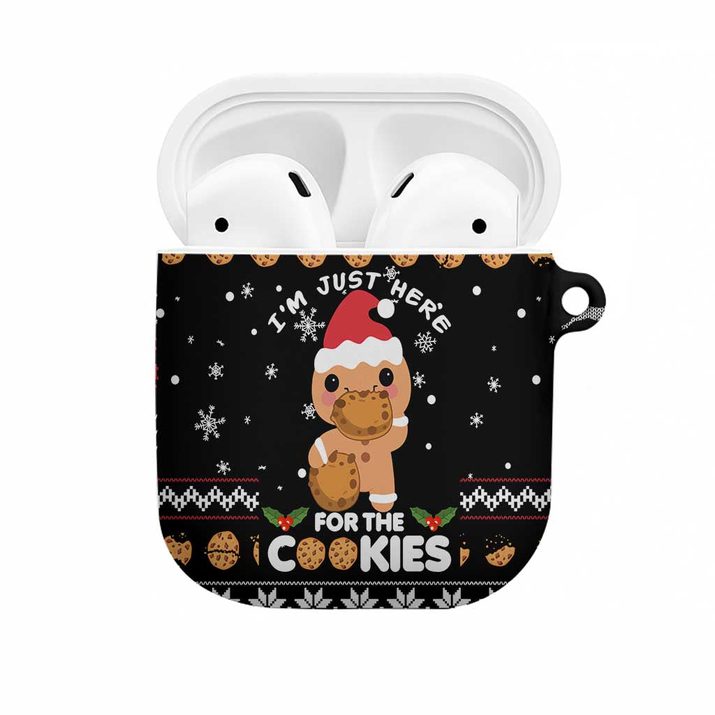 Just Here For The Cookies Christmas AirPods Case Funny Xmas Holiday Patterns - Wonder Print Shop