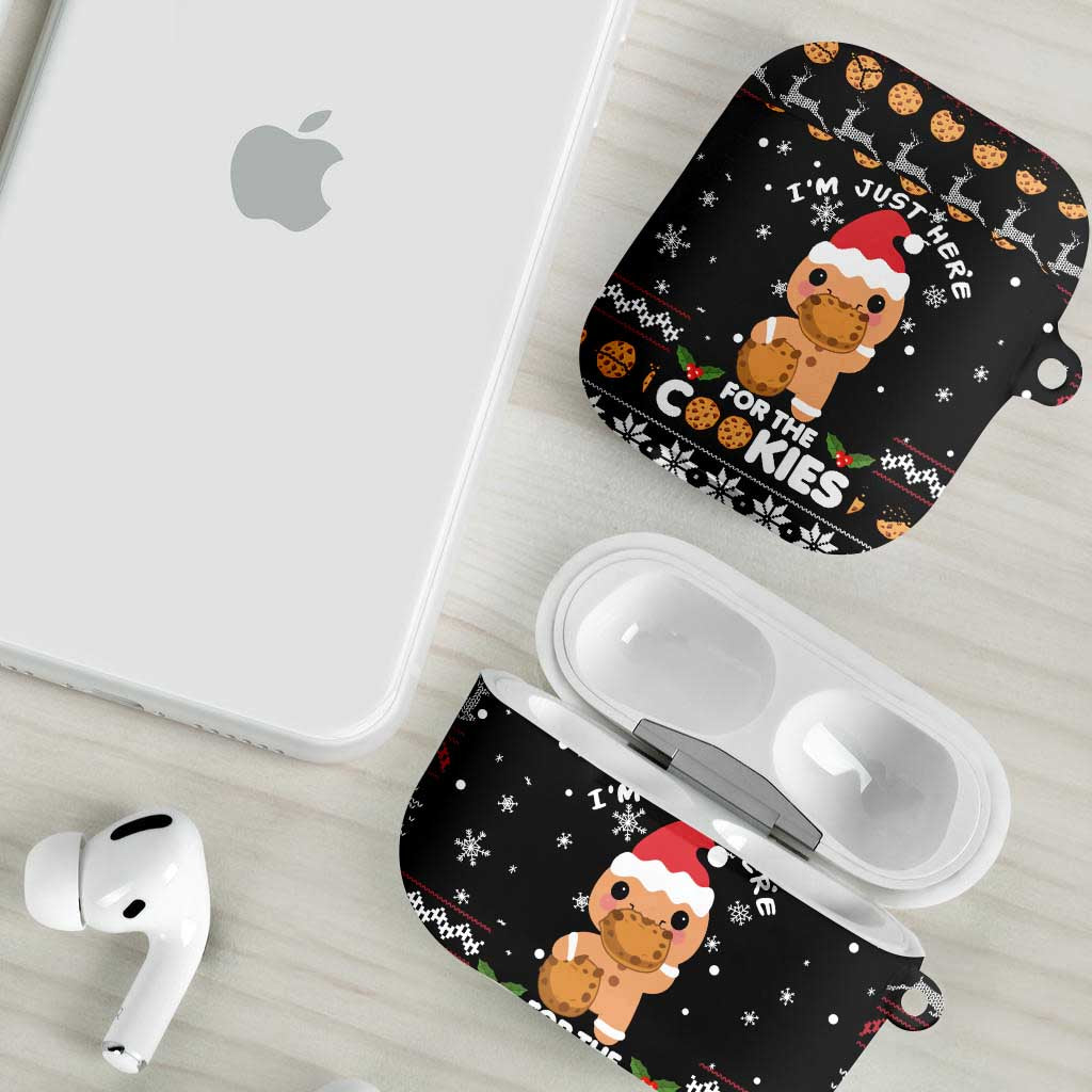 Just Here For The Cookies Christmas AirPods Case Funny Xmas Holiday Patterns - Wonder Print Shop