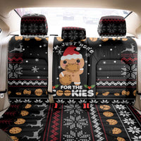Just Here For The Cookies Christmas Back Car Seat Cover Funny Xmas Holiday Patterns - Wonder Print Shop