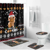 Just Here For The Cookies Christmas Bathroom Set Funny Xmas Holiday Patterns - Wonder Print Shop