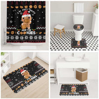 Just Here For The Cookies Christmas Bathroom Set Funny Xmas Holiday Patterns - Wonder Print Shop
