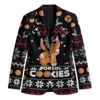 Just Here For The Cookies Christmas Blazer Funny Xmas Holiday Patterns - Wonder Print Shop