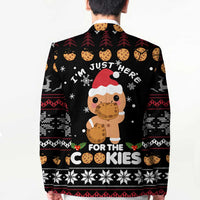 Just Here For The Cookies Christmas Blazer Funny Xmas Holiday Patterns - Wonder Print Shop