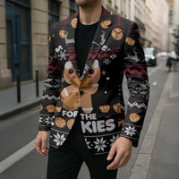 Just Here For The Cookies Christmas Blazer Funny Xmas Holiday Patterns - Wonder Print Shop