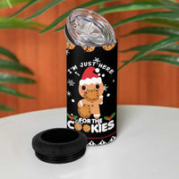 Just Here For The Cookies Christmas 4 in 1 Can Cooler Tumbler Funny Xmas Holiday Patterns - Wonder Print Shop