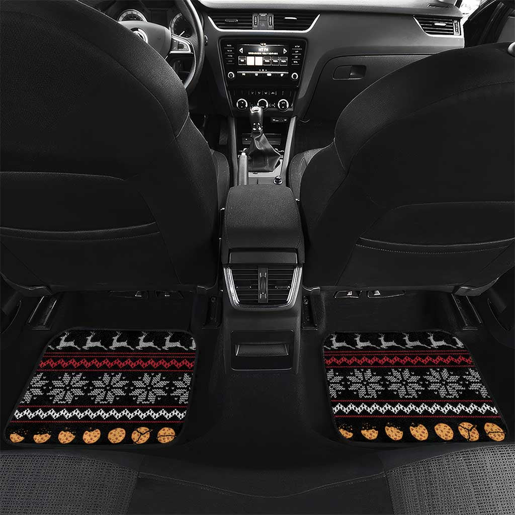 Just Here For The Cookies Christmas Car Mats Funny Xmas Holiday Patterns - Wonder Print Shop