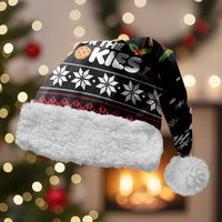Just Here For The Cookies Christmas Santa Hat Funny Xmas Holiday Patterns - Wonder Print Shop