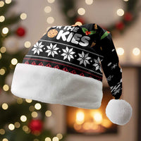 Just Here For The Cookies Christmas Santa Hat Funny Xmas Holiday Patterns - Wonder Print Shop