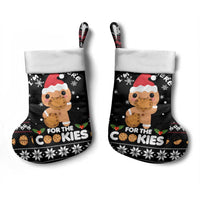 Just Here For The Cookies Christmas Stocking Funny Xmas Holiday Patterns - Wonder Print Shop