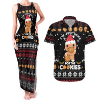 Just Here For The Cookies Christmas Couples Matching Tank Maxi Dress and Hawaiian Shirt Funny Xmas Holiday Patterns - Wonder Print Shop
