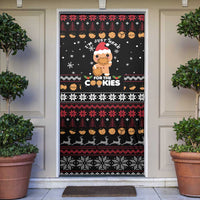 Just Here For The Cookies Christmas Door Cover Funny Xmas Holiday Patterns - Wonder Print Shop