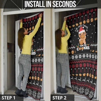 Just Here For The Cookies Christmas Door Cover Funny Xmas Holiday Patterns - Wonder Print Shop