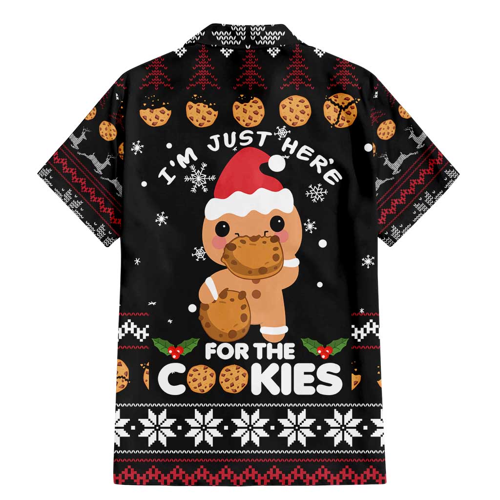 Just Here For The Cookies Christmas Family Matching Mermaid Dress and Hawaiian Shirt Funny Xmas Holiday Patterns - Wonder Print Shop