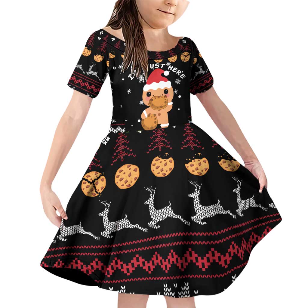 Just Here For The Cookies Christmas Family Matching Off Shoulder Short Dress and Hawaiian Shirt Funny Xmas Holiday Patterns - Wonder Print Shop