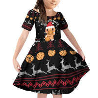 Just Here For The Cookies Christmas Family Matching Off Shoulder Short Dress and Hawaiian Shirt Funny Xmas Holiday Patterns - Wonder Print Shop