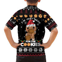 Just Here For The Cookies Christmas Family Matching Puletasi and Hawaiian Shirt Funny Xmas Holiday Patterns - Wonder Print Shop
