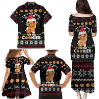 Just Here For The Cookies Christmas Family Matching Puletasi and Hawaiian Shirt Funny Xmas Holiday Patterns - Wonder Print Shop