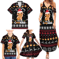 Just Here For The Cookies Christmas Family Matching Summer Maxi Dress and Hawaiian Shirt Funny Xmas Holiday Patterns - Wonder Print Shop