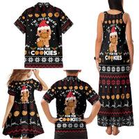 Just Here For The Cookies Christmas Family Matching Tank Maxi Dress and Hawaiian Shirt Funny Xmas Holiday Patterns - Wonder Print Shop