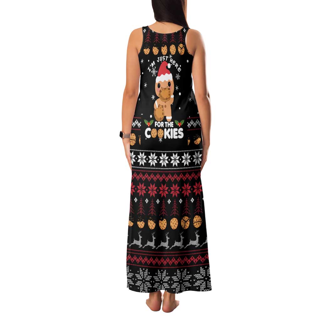 Just Here For The Cookies Christmas Family Matching Tank Maxi Dress and Hawaiian Shirt Funny Xmas Holiday Patterns - Wonder Print Shop