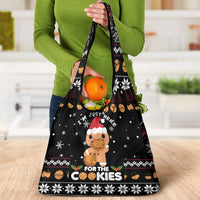 Just Here For The Cookies Christmas Grocery Bag Funny Xmas Holiday Patterns - Wonder Print Shop