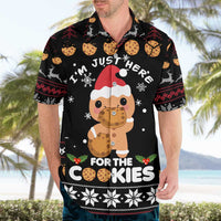 Just Here For The Cookies Christmas Hawaiian Shirt Funny Xmas Holiday Patterns - Wonder Print Shop