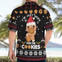 Just Here For The Cookies Christmas Hawaiian Shirt Funny Xmas Holiday Patterns - Wonder Print Shop