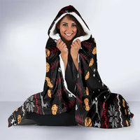Just Here For The Cookies Christmas Hooded Blanket Funny Xmas Holiday Patterns - Wonder Print Shop