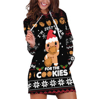 Just Here For The Cookies Christmas Hoodie Dress Funny Xmas Holiday Patterns - Wonder Print Shop