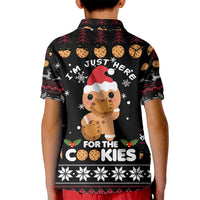 Just Here For The Cookies Christmas Kid Polo Shirt Funny Xmas Holiday Patterns - Wonder Print Shop
