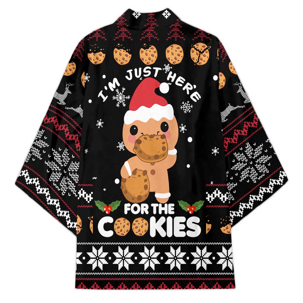 Just Here For The Cookies Christmas Kimono Funny Xmas Holiday Patterns - Wonder Print Shop